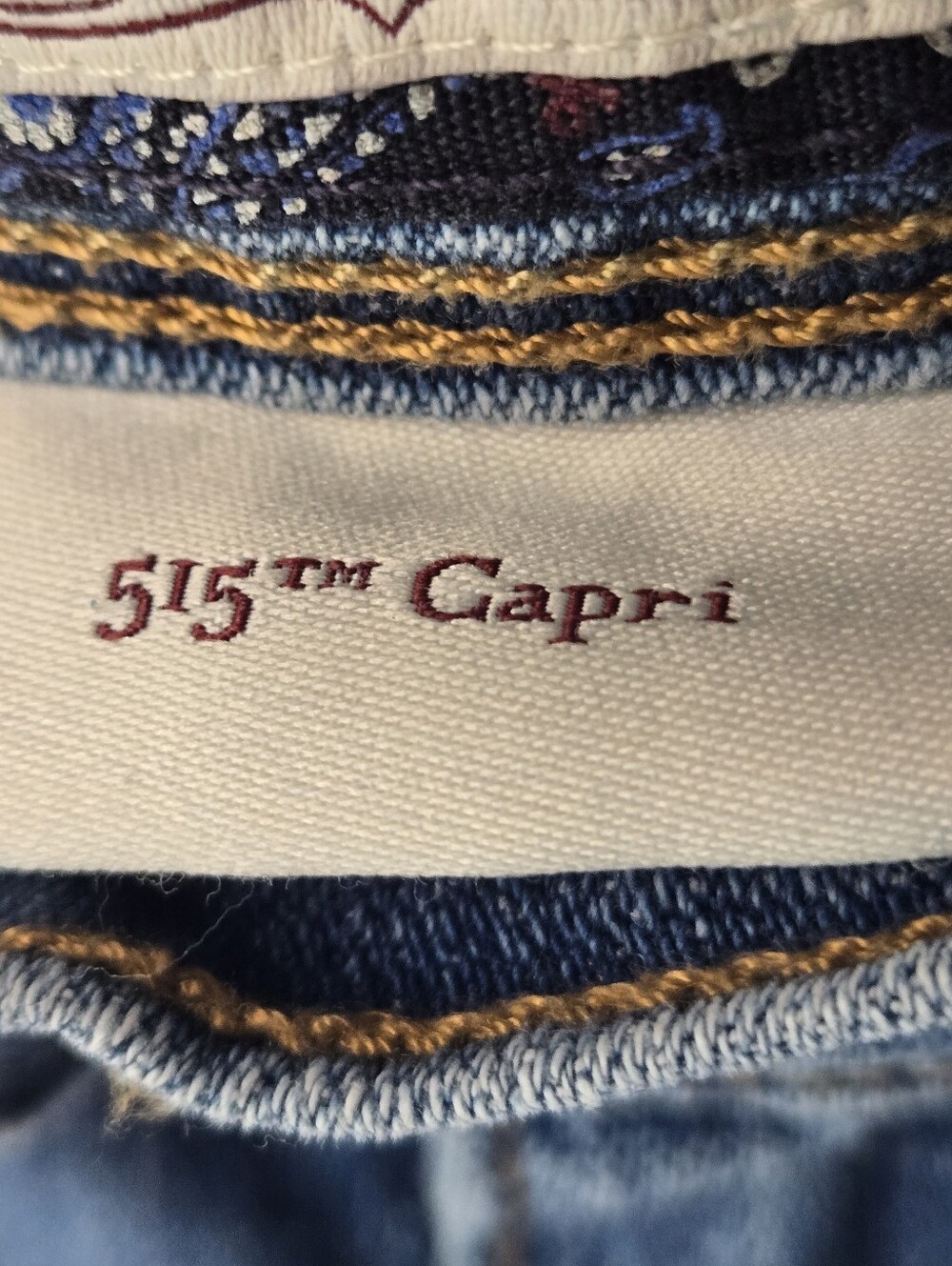 Levis 515 Jean Capri Womens 10 Blue Denim Medium Wash - Picture 5 of 7